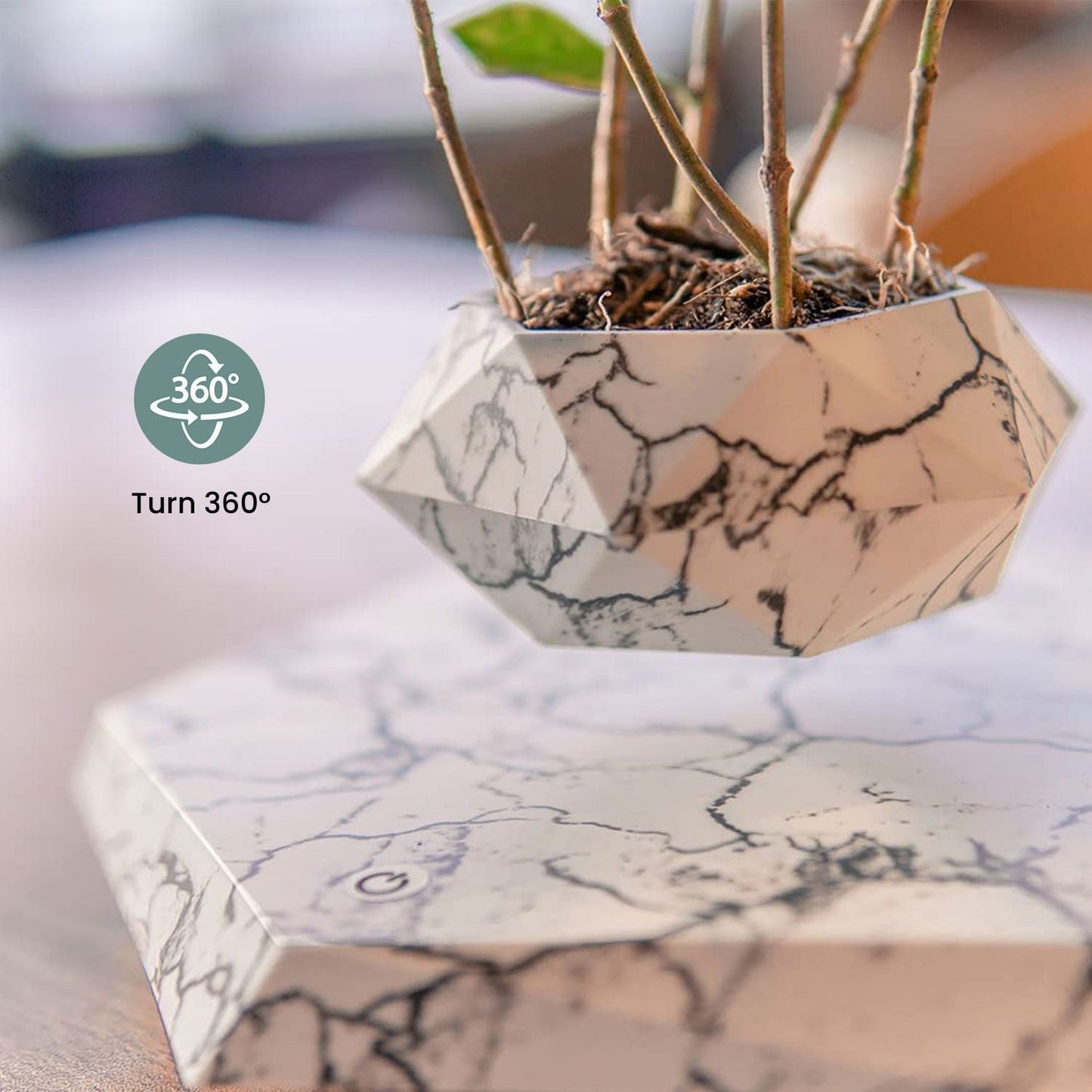 Levitating & Floating Plant Pot for Home & Office Desk Table Decor Magnetic Floating